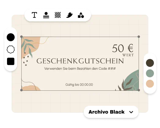 Passen Sie Ihren Geschenkgutschein an