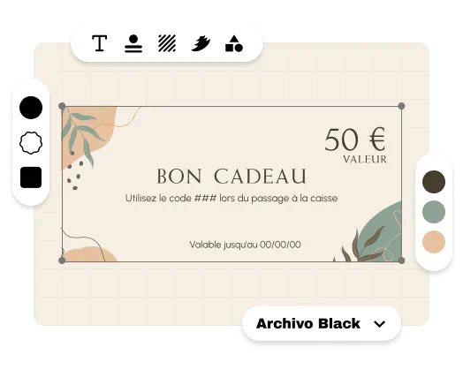 Personnalisez votre chèque-cadeau