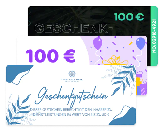 Personalisierte Geschenkgutscheine