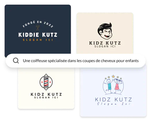 Illustration de l'étape 1 de la génération d'un logo IA