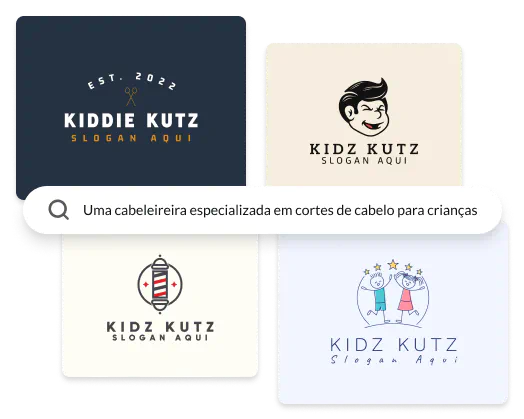 Ilustração do passo 1 da criação de logótipos com IA