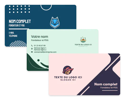 Exemples de cartes de visite