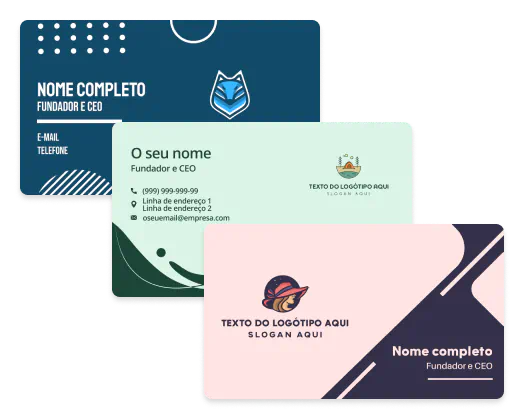 Exemplos de cartões de visita