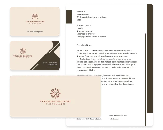 ferramentas de logotipo e cartão de visita