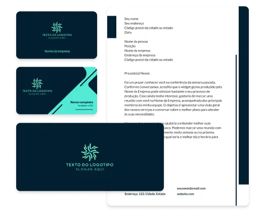 ferramentas de logotipo e cartão de visita