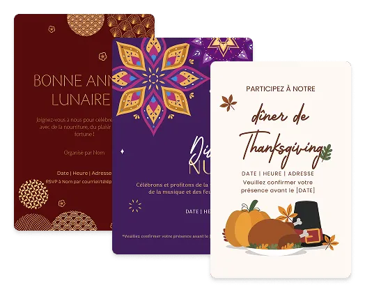 Exemples d'invitations