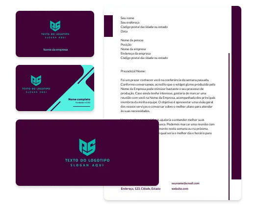 ferramentas de logotipo e cartão de visita