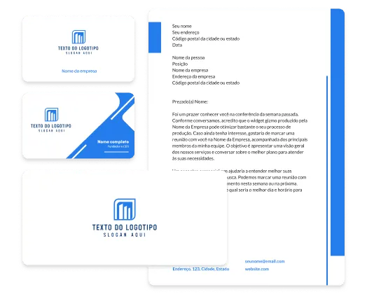 ferramentas de logotipo e cartão de visita