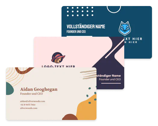 einzigartige Visitenkartenvorlagen