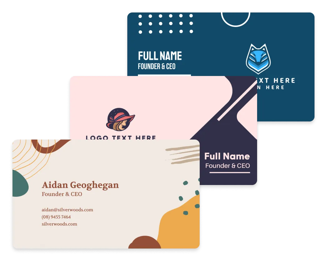 Business Cards - Try our Business Card Maker for FREE. | BrandCrowd, image size:1048x838