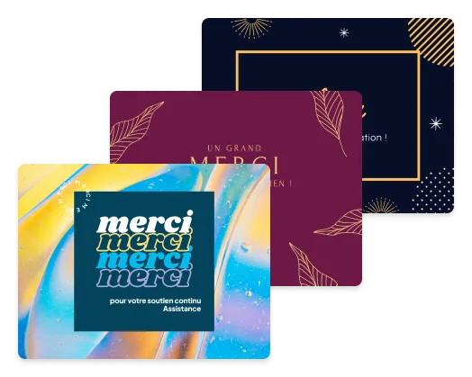 Carte de remerciement