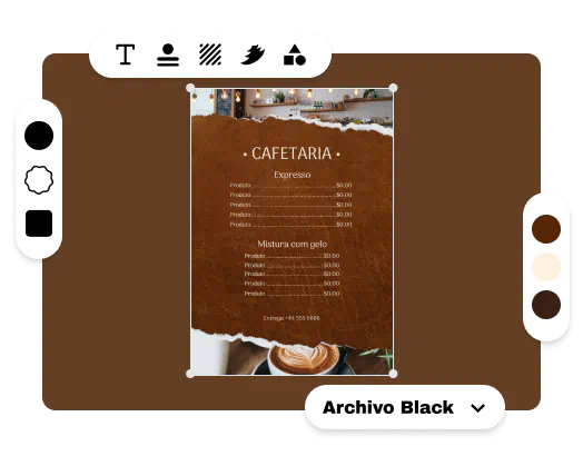 Personalize o seu menu