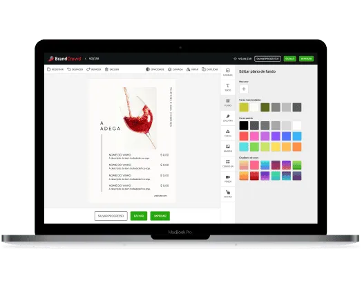 Editor de menus