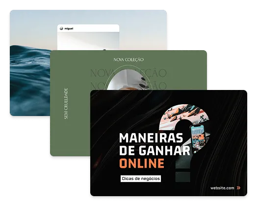 Exemplos de capa para Pinterest