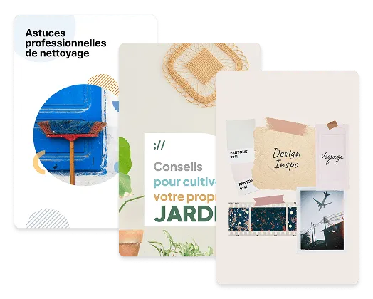 Exemples d'épingles Pinterest