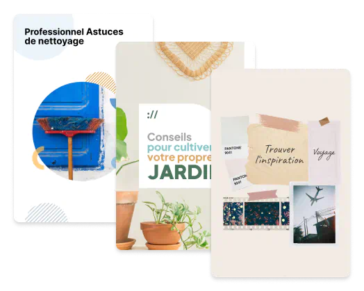 Exemples d'épingles Pinterest