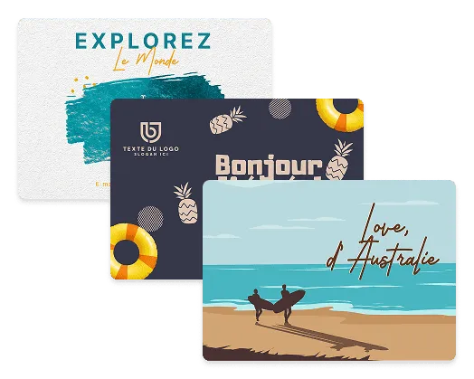 Exemples de cartes postales