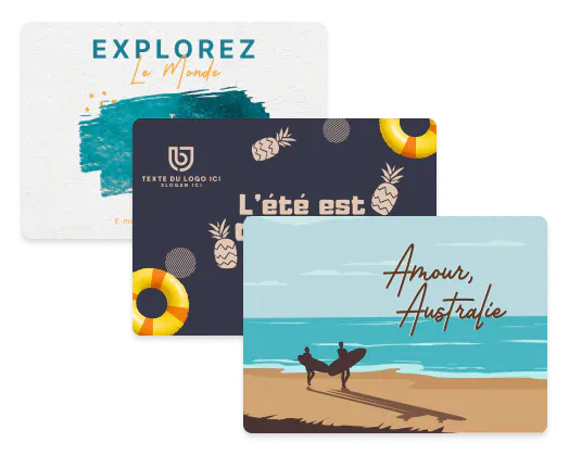 Exemples de cartes postales