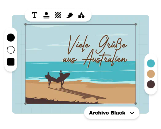 Passen Sie Ihre Postkarte an