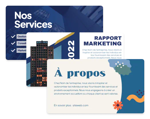 Exemples de présentations