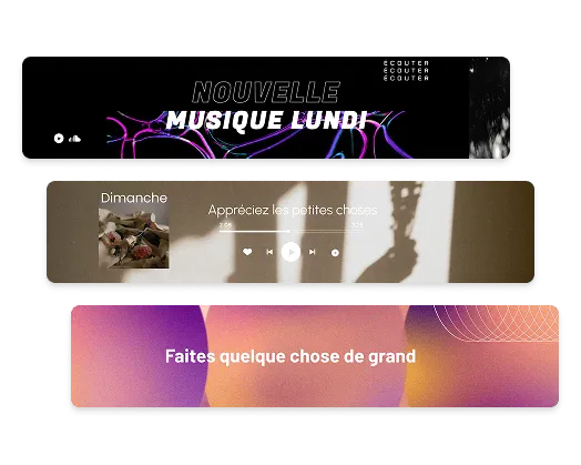 Exemples de bannières SoundCloud