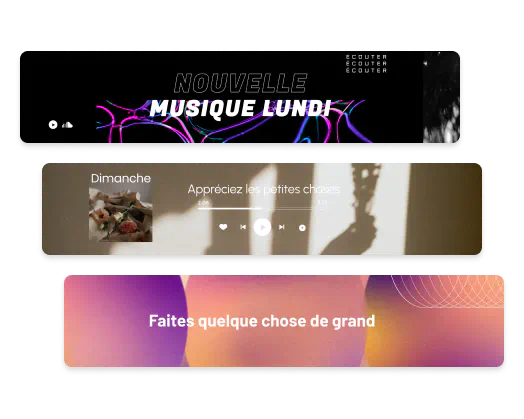 Exemples de bannières SoundCloud