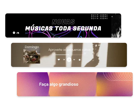 Exemplos de banner para SoundCloud
