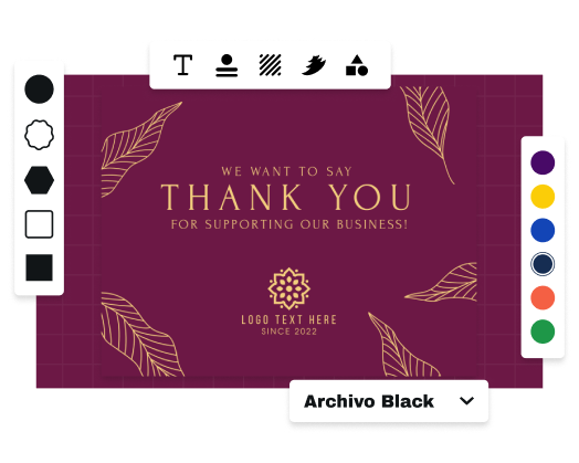 Customise your Thank You Card