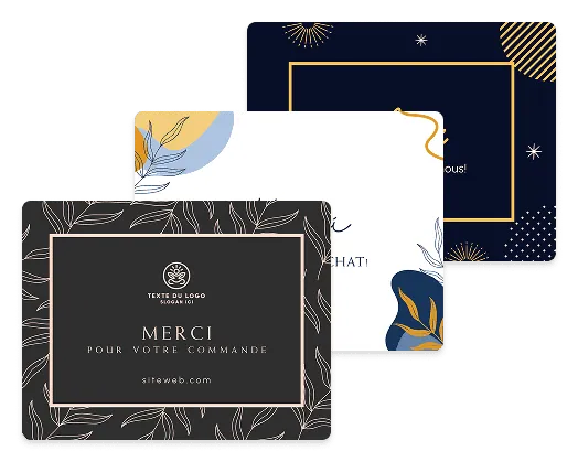 Cartes de remerciement personnalisées