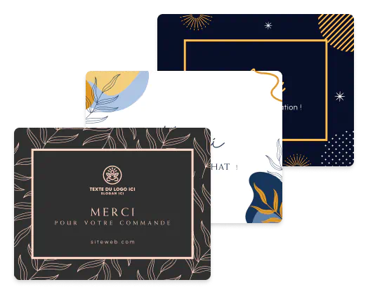 Cartes de remerciement personnalisées