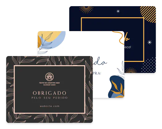 Cartões de Agradecimento Personalizados