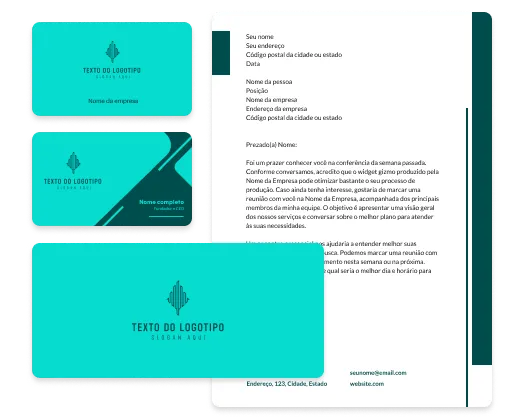 ferramentas de logotipo e cartão de visita