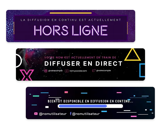 Exemples de bannières Twitch