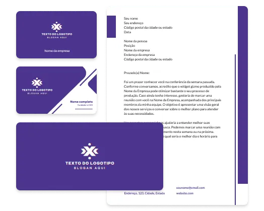 ferramentas de logotipo e cartão de visita