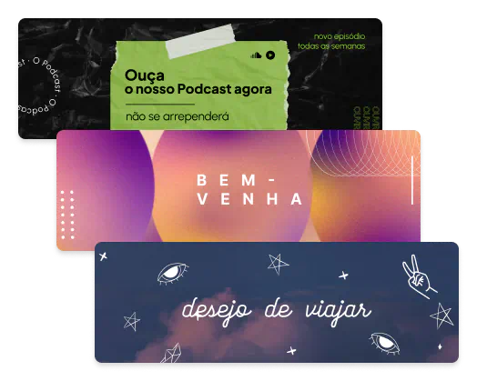 Exemplos de cabeçalhos do Twitter