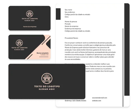 ferramentas de logotipo e cartão de visita