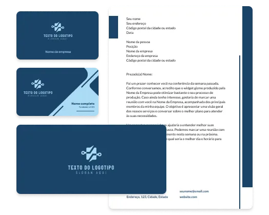 ferramentas de logotipo e cartão de visita
