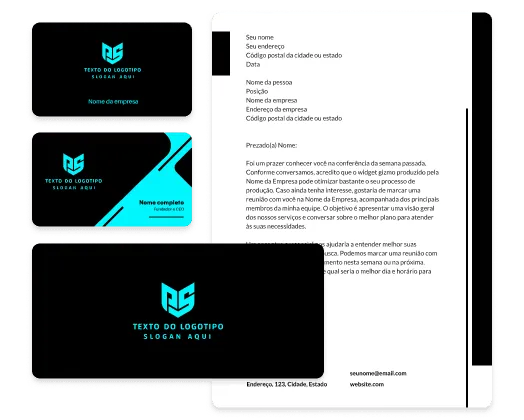 ferramentas de logotipo e cartão de visita