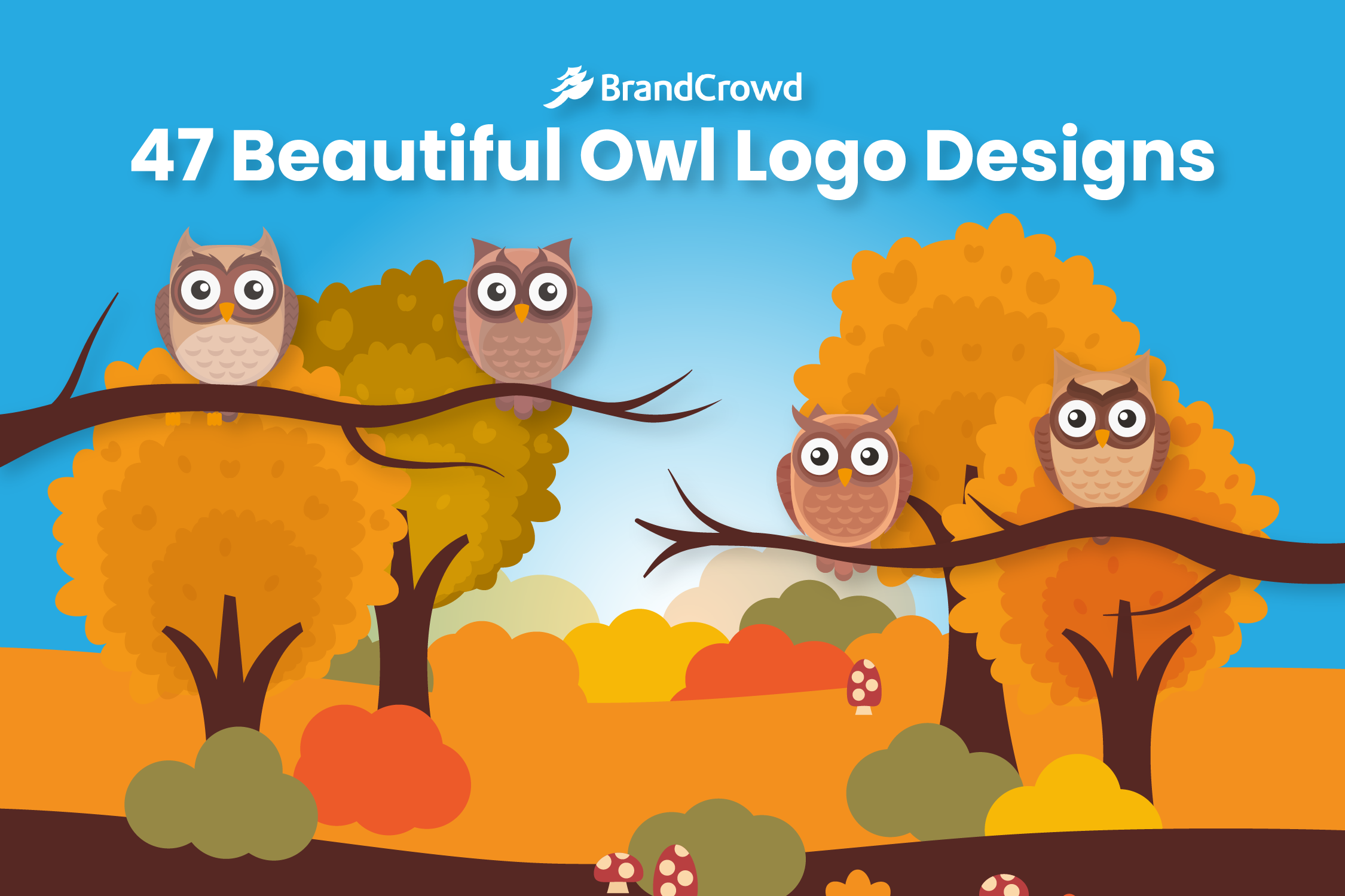 47 Beautiful Owl Logo Designs
