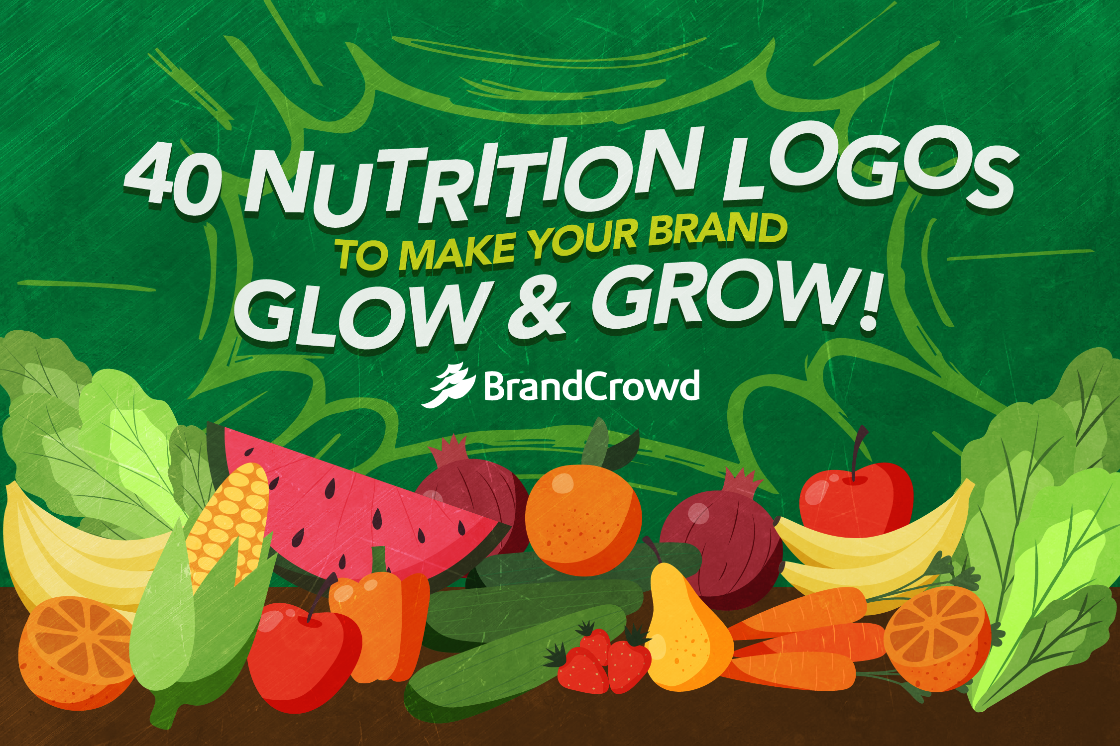 40 Nutrition Logos To Make Your Brand Glow and Grow