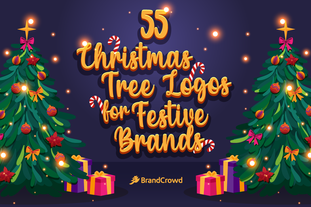 55 Christmas Tree Logos for Festive Brands