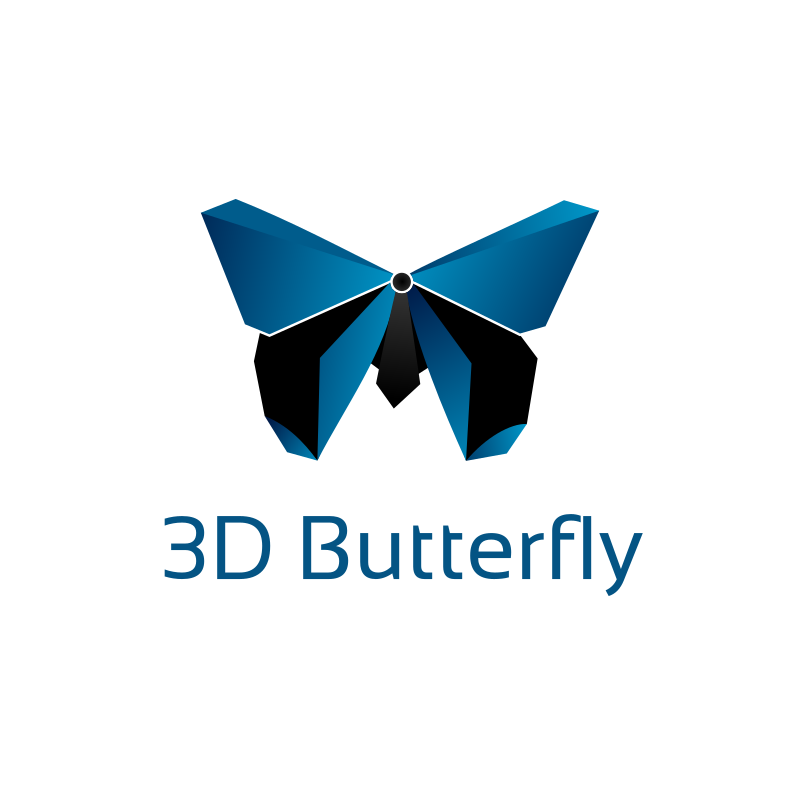 3D Butterfly Logo