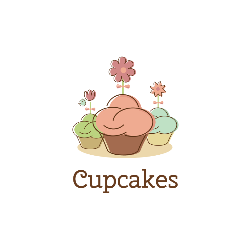 Cupcakes and Flowers logo