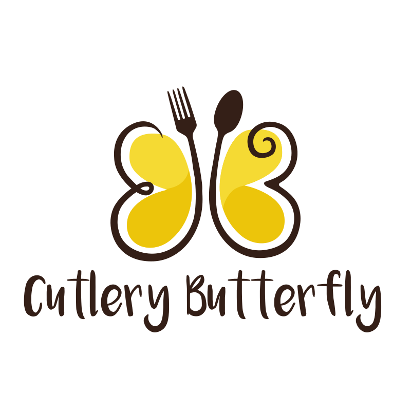 Cutlery Butterfly Logo