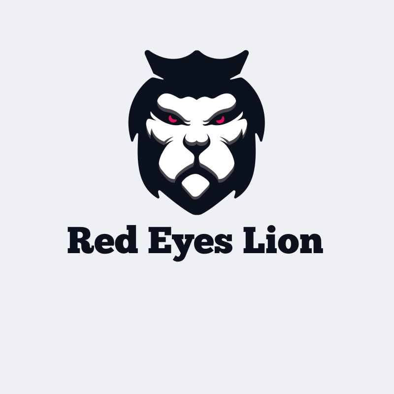 Red Eyes Lion Logo