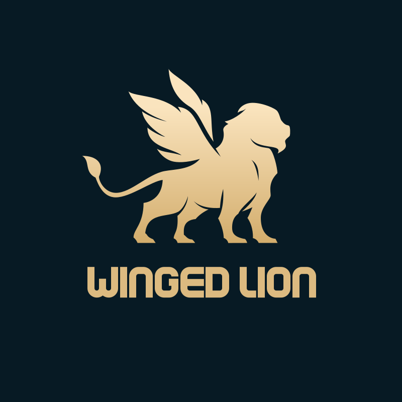 Winged Lion logo design