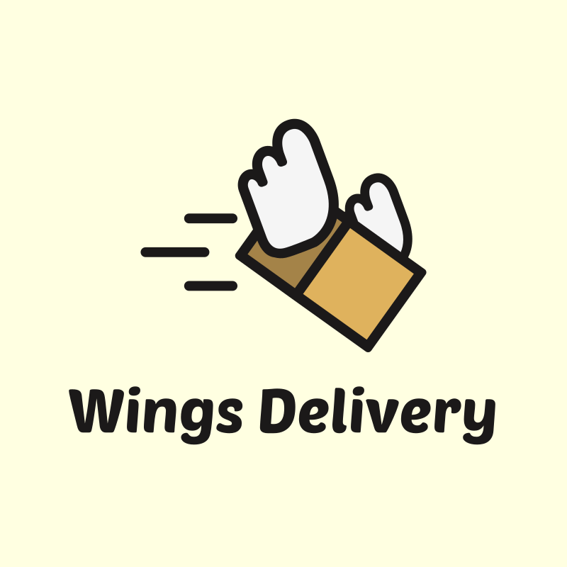 Wings Delivery logo design