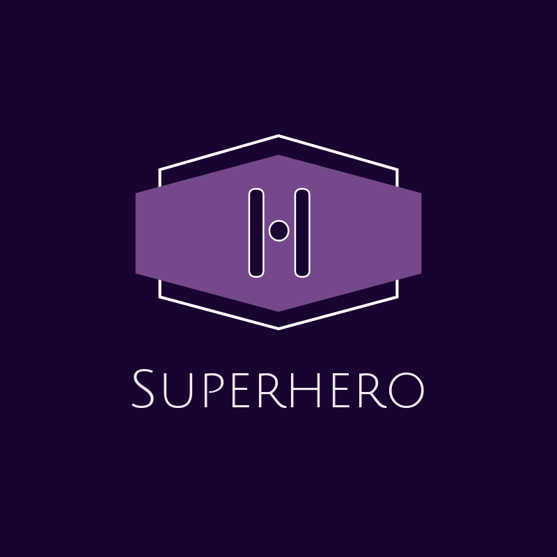 H Superhero badge logo