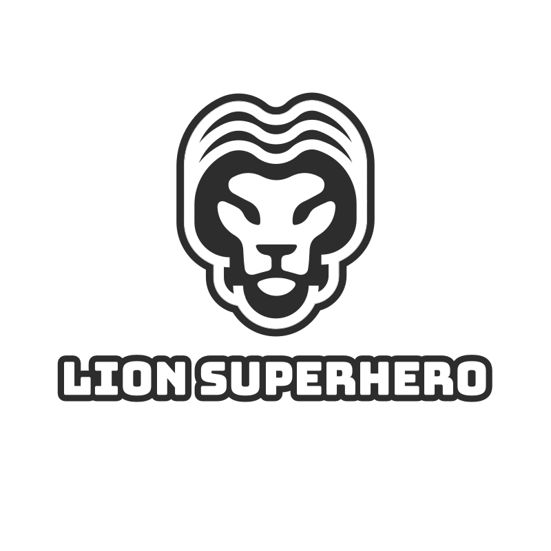 Lion Superhero Logo