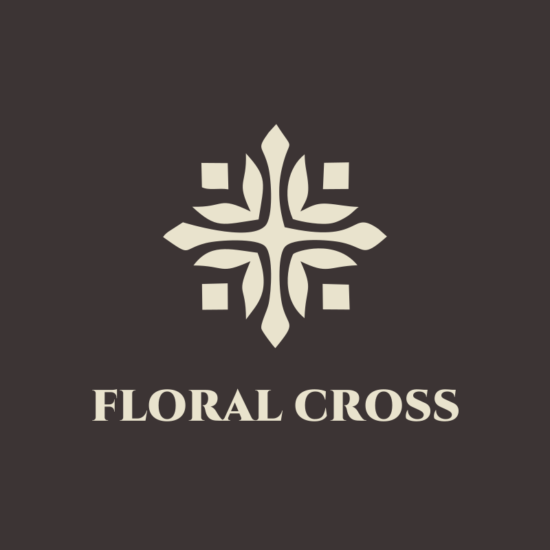 Floral Cross Fashion Logo